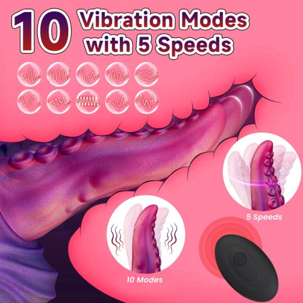 (image for) 7.4" Remote Heating Octopus Tentacle Sex Grinder
