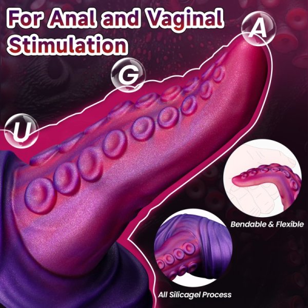 (image for) 7.4" Remote Heating Octopus Tentacle Sex Grinder