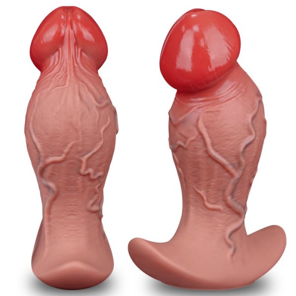 (image for) Big Glans Textured Anal Dildo Plug