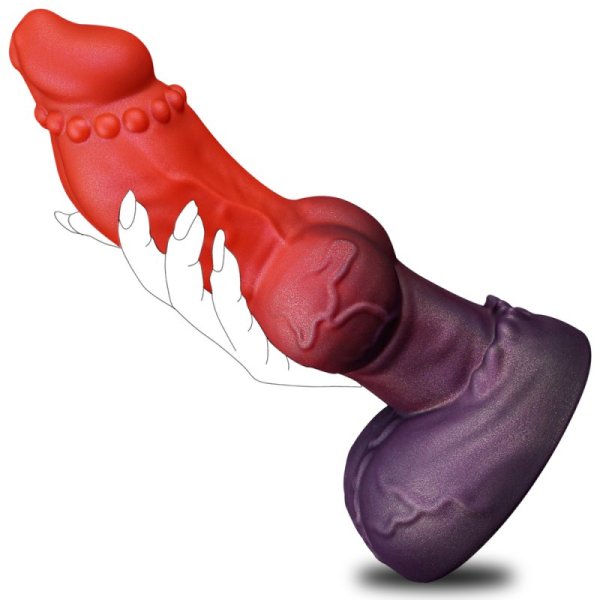 (image for) 8.6" Creature Cock Silicone Dog Dildo