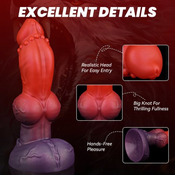 (image for) 8.6" Creature Cock Silicone Dog Dildo
