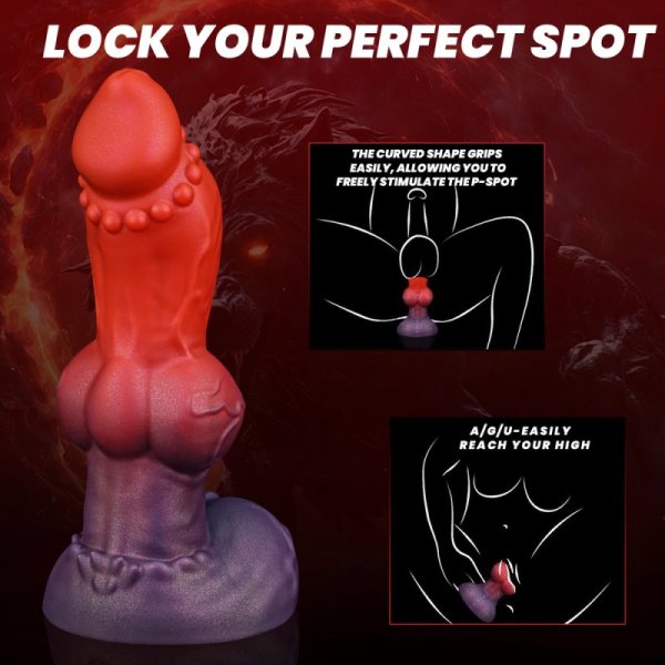 (image for) 8.6" Creature Cock Silicone Dog Dildo
