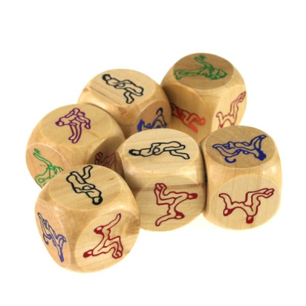 (image for) Six Sex Positions Wood Dice
