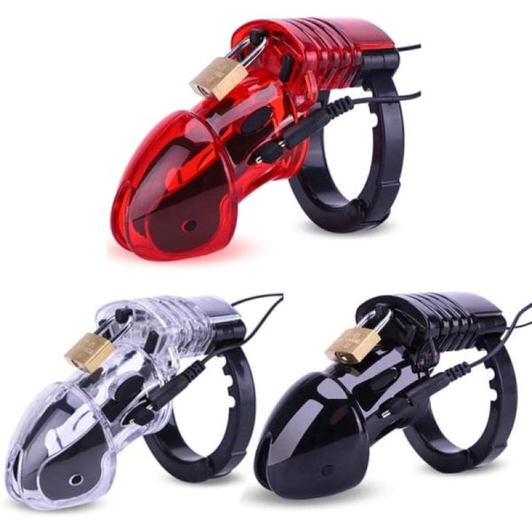 (image for) Electro Lockdown Estim Male Chastity Cage - Black