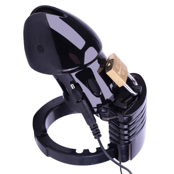 (image for) Electro Lockdown Estim Male Chastity Cage - Black