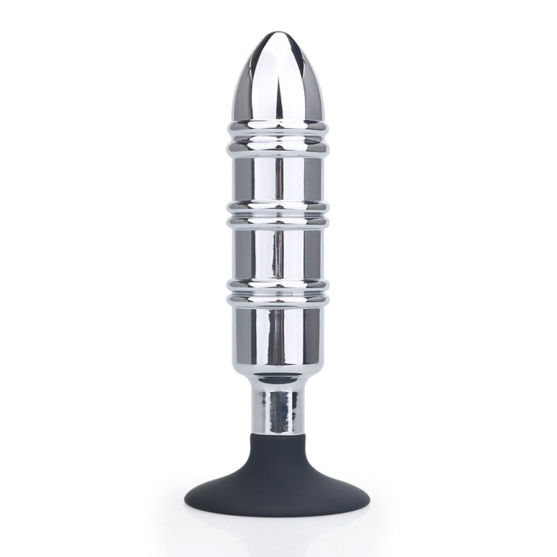 (image for) Silicone Suction Metal Butt Plug