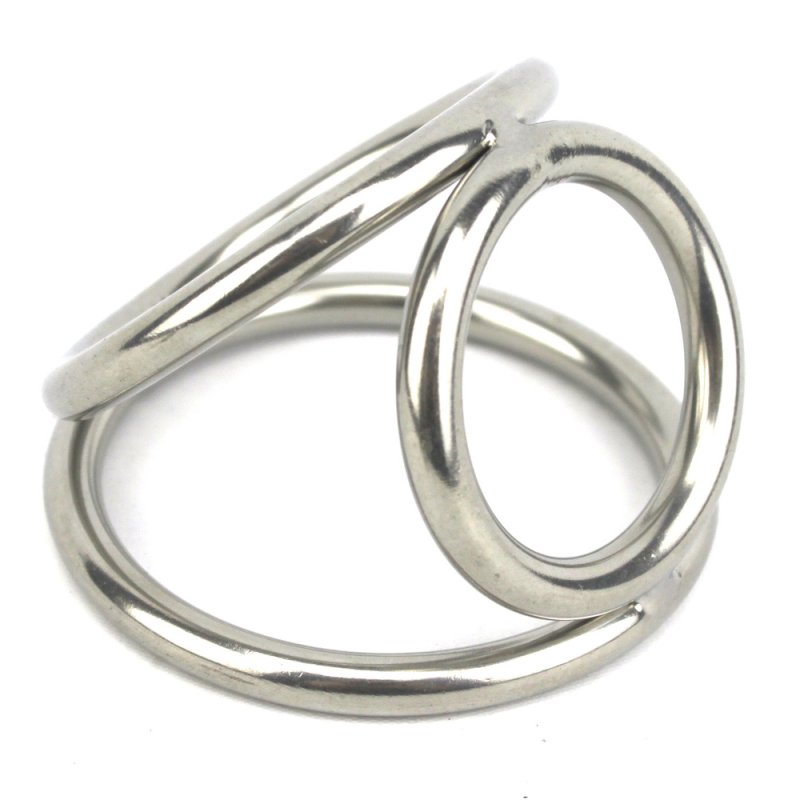 (image for) Triple Chrome Cock and Ball Ring
