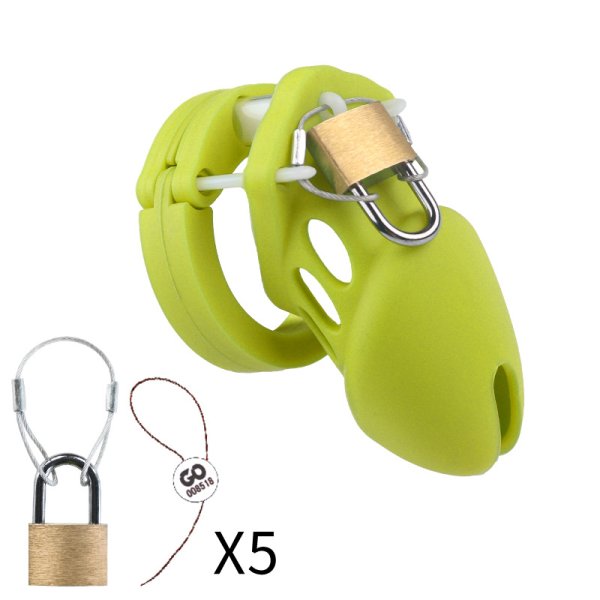 (image for) Silicone CB6000s Chastity Devices In Pink/Green/White/Flesh/Red