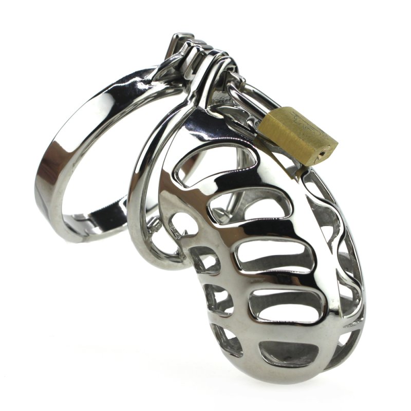 (image for) Male Chastity Device Lock Stainless Steel Cock Cage