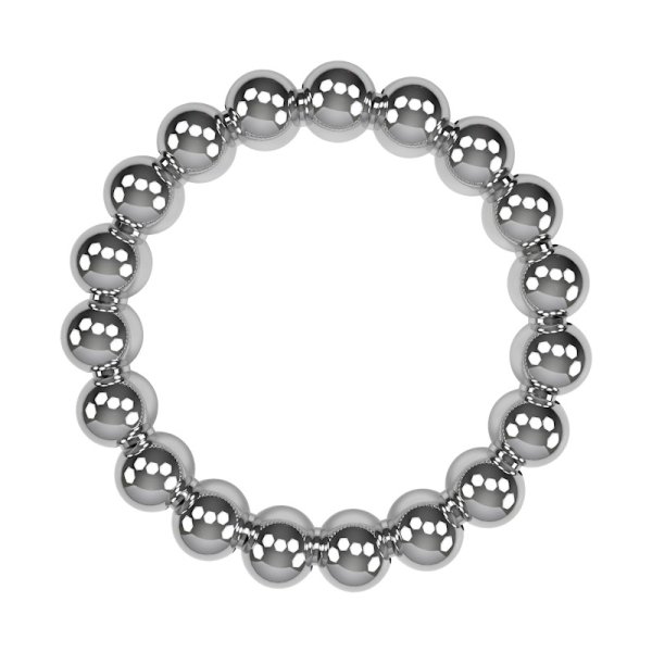 (image for) Meridian Stainless Steel Beaded Cock Rings