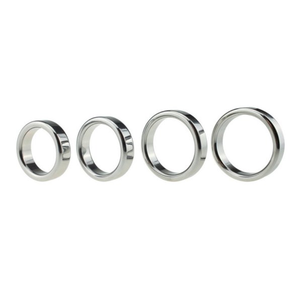 (image for) Chrome Stainless Steel Cock Ring - 1.5cm Height