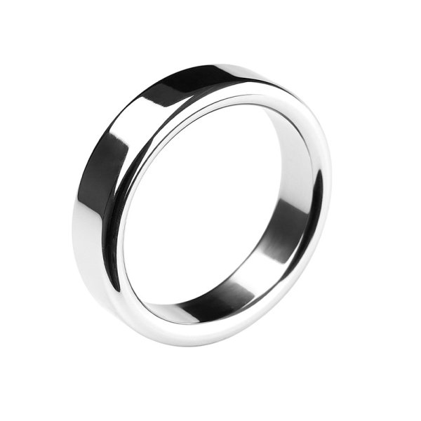 (image for) Chrome Stainless Steel Cock Ring - 1.5cm Height