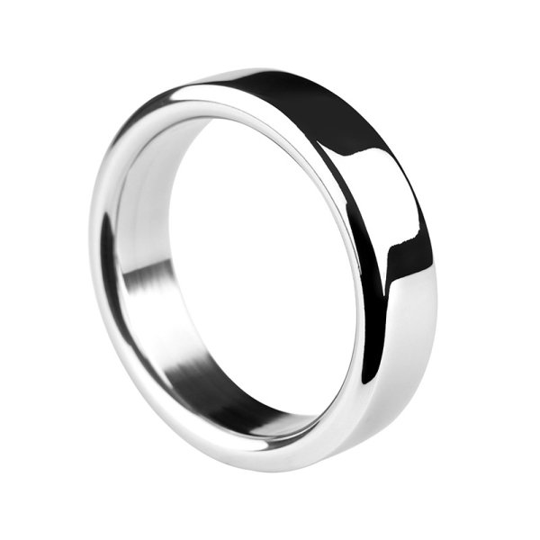 (image for) Chrome Stainless Steel Cock Ring - 1.5cm Height