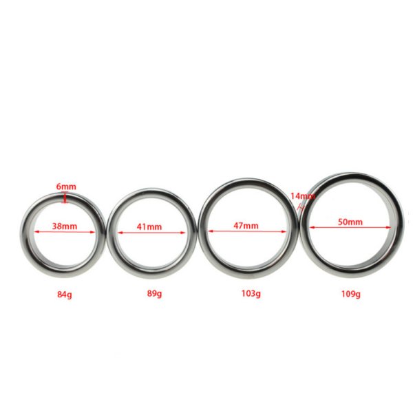 (image for) Chrome Stainless Steel Cock Ring - 1.5cm Height