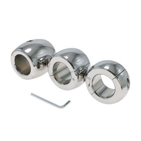 Heavy Bondage Stainless Steel Ball Stretching -Screw