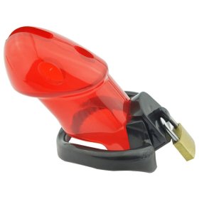 Rikers Locking Chastity Device - Red Rikers Locking Chastity Device - Red