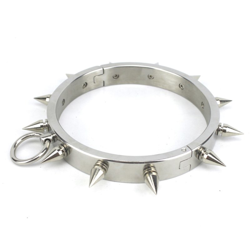 (image for) Male And Female Stainless Steel Spiked Dog Collars