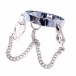 (image for) Chrome M Slave Collar With Japanese Clover Clamps