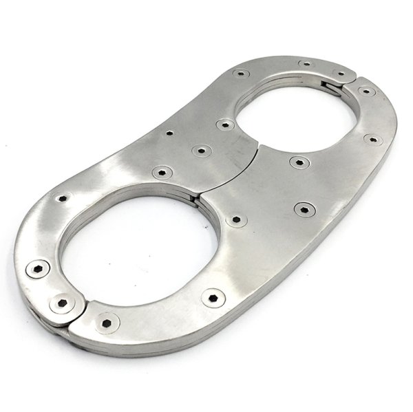 (image for) Unisex Stainless Steel Wrist Restraints with Padlock
