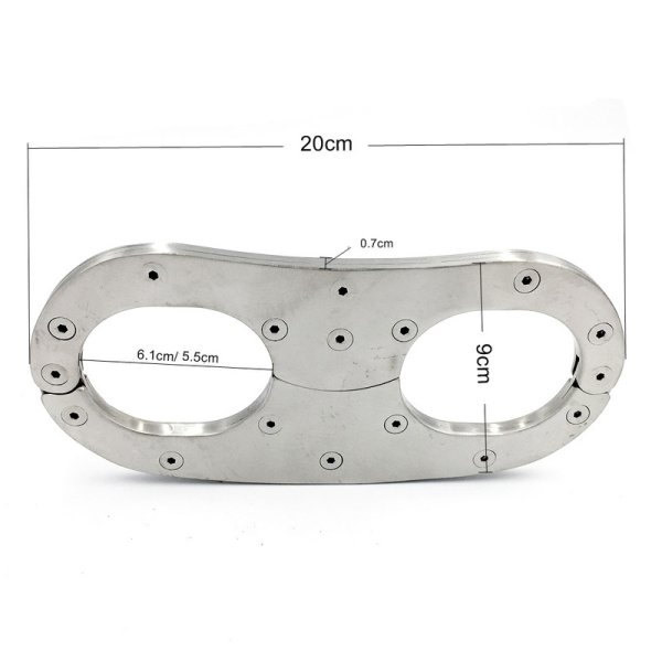 (image for) Unisex Stainless Steel Wrist Restraints with Padlock