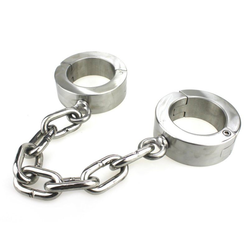 (image for) Super Heavy Bondage Ankle Cuffs With Chain - 4 KG