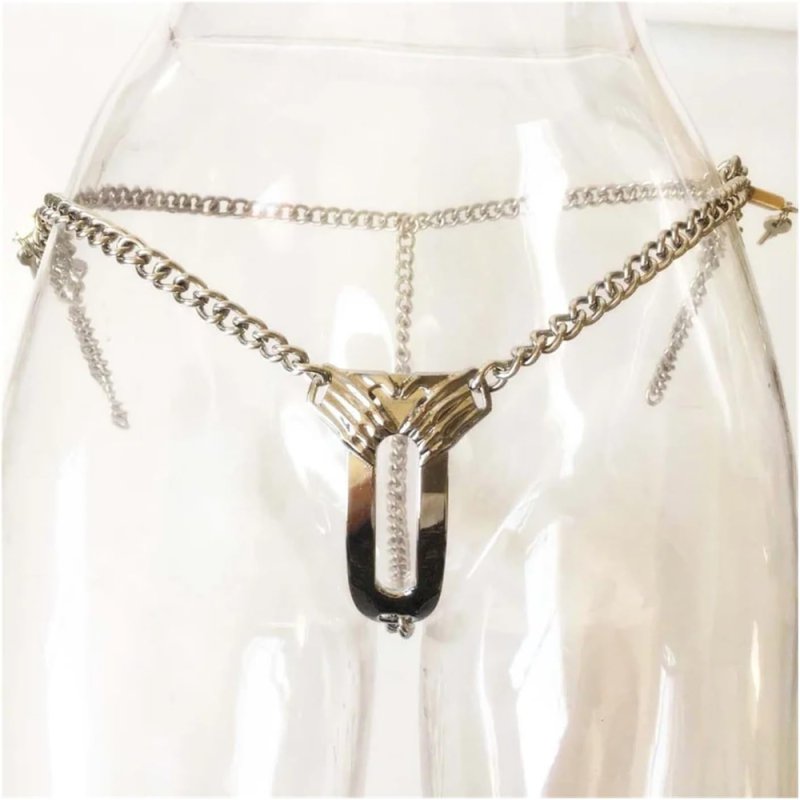 (image for) Locked Away in Chains Stainless Steel Female Chastity