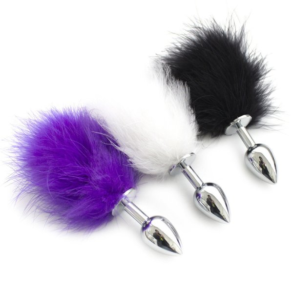 (image for) Bunny Tail Metal Anal Plug