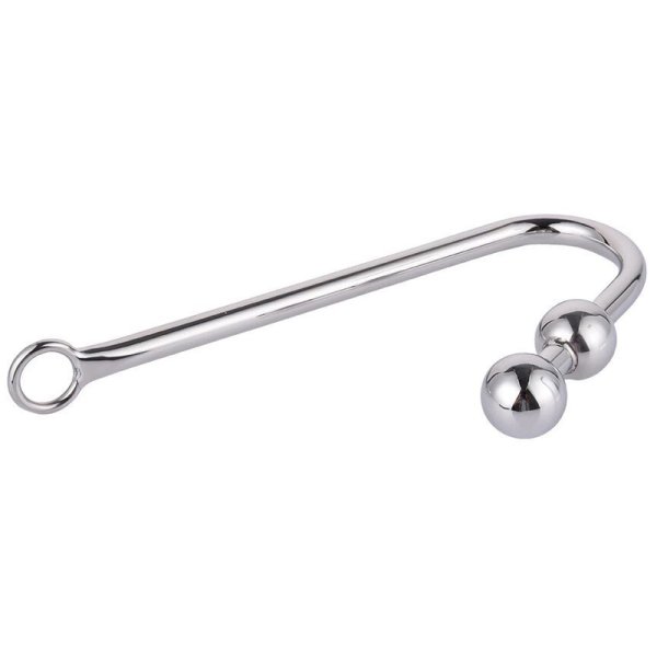 (image for) Double Ball Steel Anal Hook