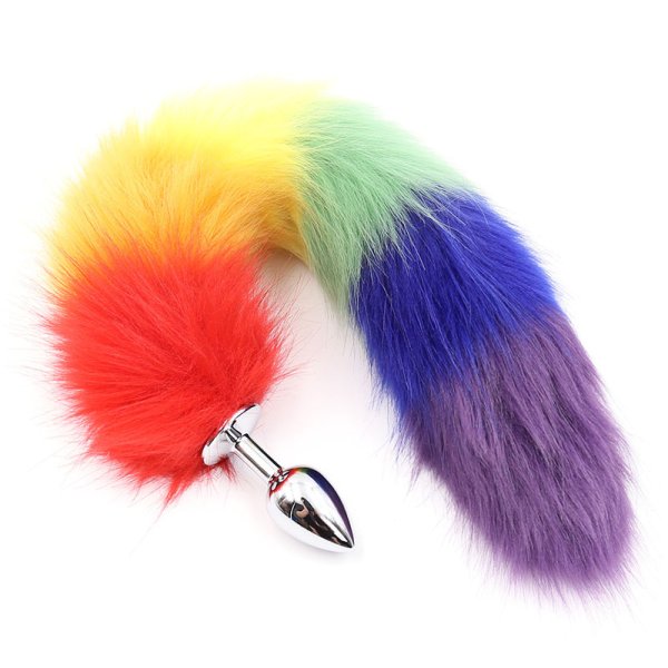 (image for) Colorful Fox Tail Steel Butt Plug