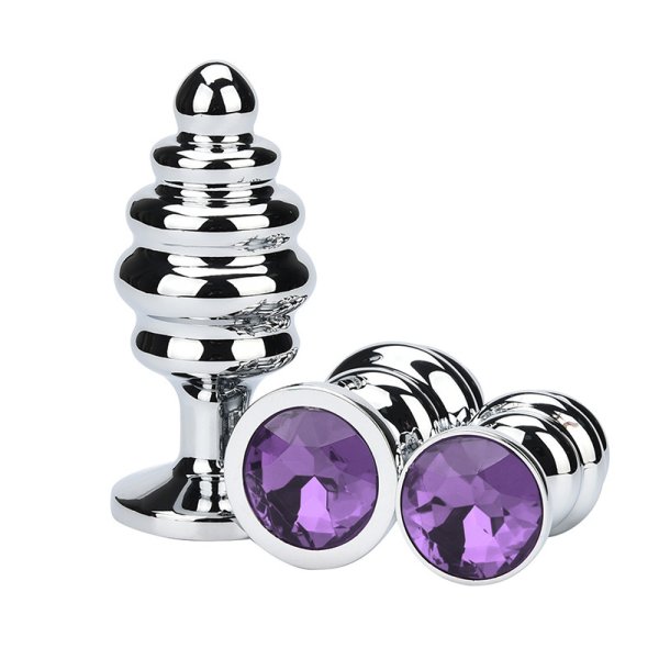 (image for) Thread Metal Plated Jeweled Butt Plug