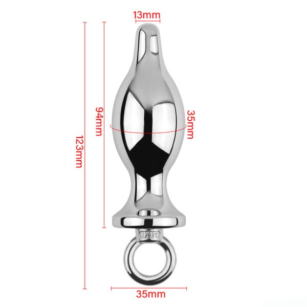 (image for) Aluminium Metal Solid Anal Plug - Silver
