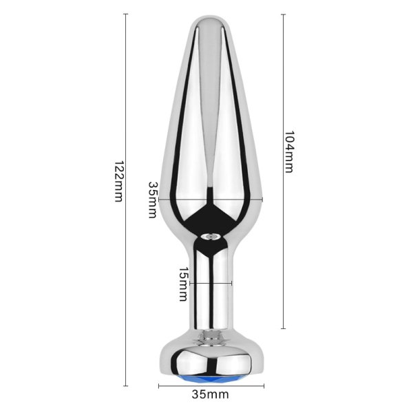 (image for) Silver Basics Aluminum Anal Plug