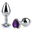 (image for) Heart Jeweled Stainless Steel Butt Plug - Silver