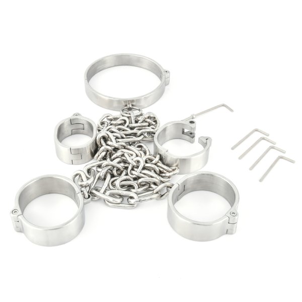 (image for) Stainless Steel collar handcuffs Wrist ankle Restraints