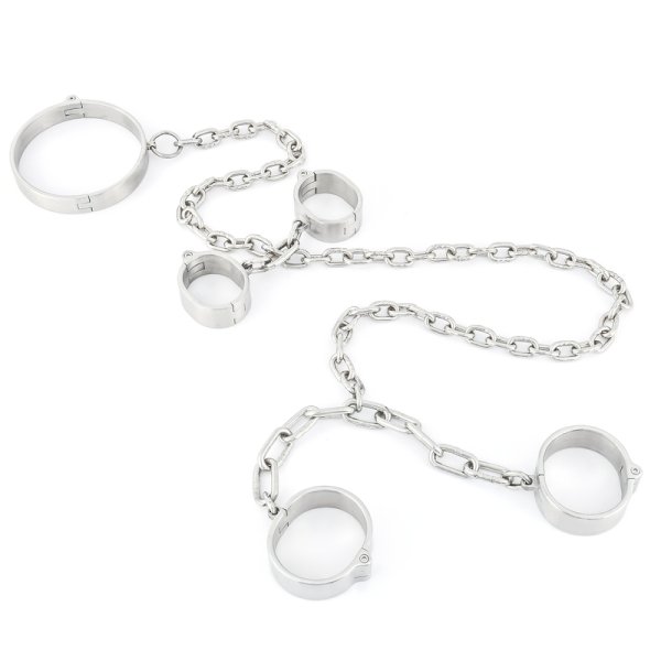 (image for) Stainless Steel collar handcuffs Wrist ankle Restraints