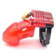 (image for) Adjustable Male Cock Cuff Chastity Device - Red