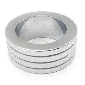 Heavy Duty Stainless Steel Cock Ring - 3 Ring Heavy Duty Stainless Steel Cock Ring - 3 Ring