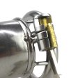 (image for) Built-in Lock Chastity Cage With Penis Plug - L