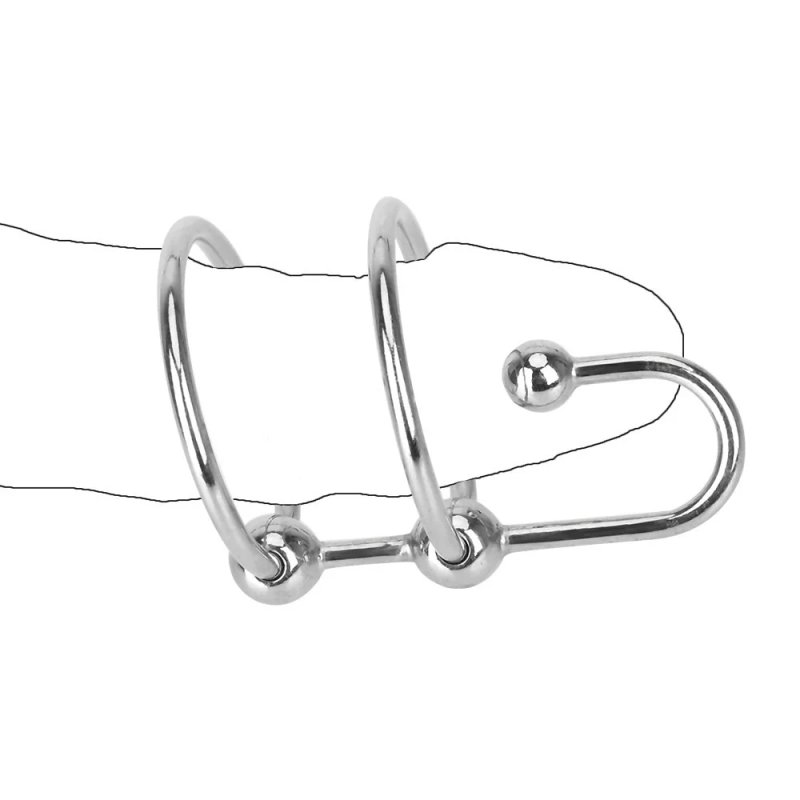 (image for) Double Ring Balled Penis Plug