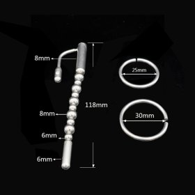 Jeweled Bendable Beaded Penis Plug