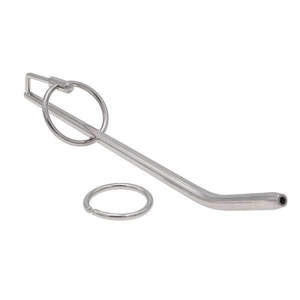 (image for) Bent Solid Penis Plug With Ring