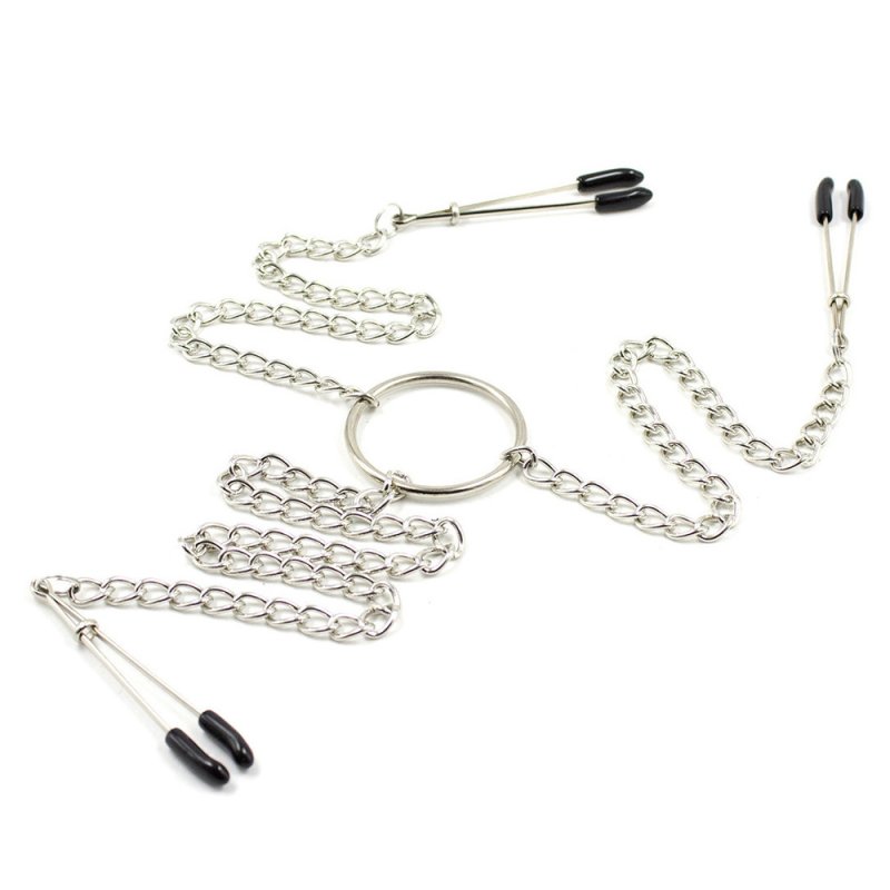 (image for) Nipple Tweezers and Clit Clamp with Chain