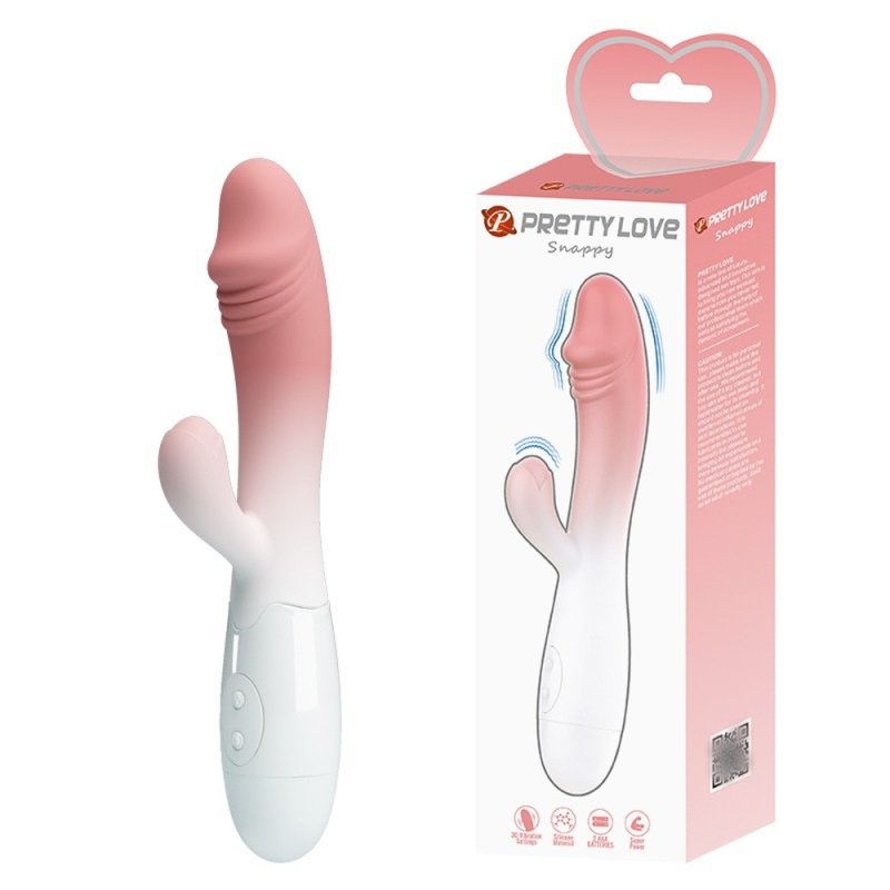 (image for) Prettylove Dildo Head Gradient Pink Rabbit Vibrator