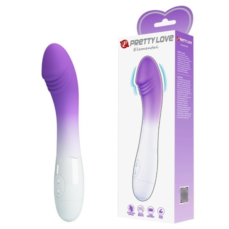 (image for) Prettylove Dildo Head Gradient Purple G-Spot Vibrator