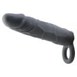(image for) Prettylove Black TPR Realistic Penis Sleeve