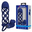 (image for) Prettylove Dark Blue Vibrating Fishnet Penis Sleeve
