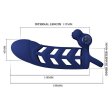 (image for) Prettylove Dark Blue Vibrating Fishnet Penis Sleeve