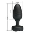(image for) 4.25" Prettylove Bottom Light Spiral Floral Anal Vibrator