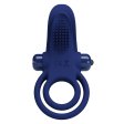 (image for) Prettylove Dark Blue Brush Vibrating Cock Ring