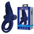 (image for) Prettylove Dark Blue Brush Vibrating Cock Ring